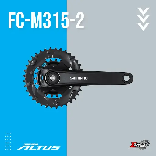 [CWSH431E] Chainwheel MTB SHIMANO Altus FC-M315-2 36x22x170mm 7/8-Spd Square Ind. Pack EFCM3152C62XL
