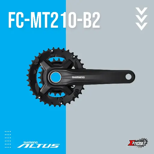 [CWSH392E] Chainwheel MTB SHIMANO Altus FC-MT210-B2 36x22x170mm 9-Spd w/o BB Parts (2-Piece) Ind. Pack EFCMT210BCX62L