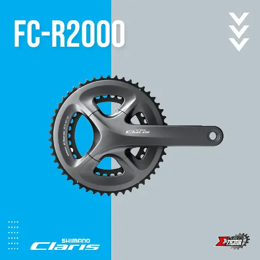 [CWSH393E] Chainwheel Road SHIMANO Claris FC-R2000 50x34x170mm 8-Spd Hollowtech Ind. Pack EFCR2000CX04X