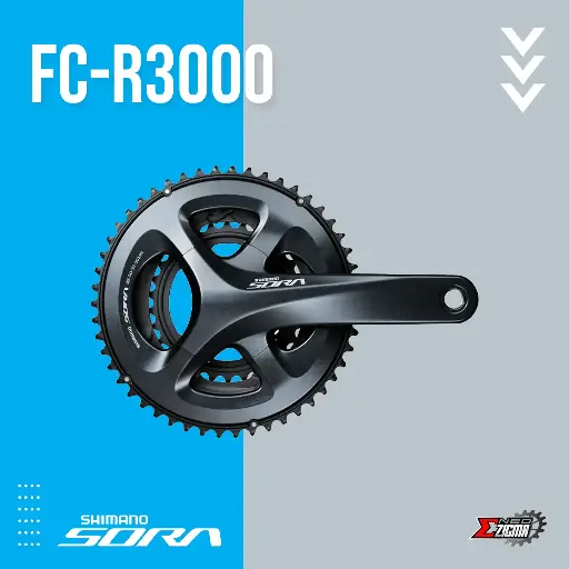 [CWSH405E] Chainwheel Road SHIMANO Sora FC-R3000 50x34x170mm 9-Spd w/o B.B. Parts Ind. Pack EFCR3000CX04X