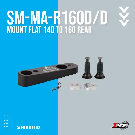 [DASH103I] Disc Adapter Road SHIMANO Others SM-MA-R160D/D Flat Mount 140 to 160 Rear Ind. Pack  ISMMAR160DDB
