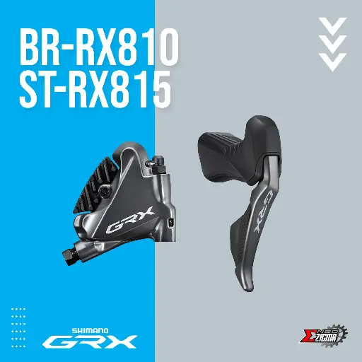 [DBSH081RI] Disc Brake Assembly Gravel SHIMANO GRX Di2 BR/ST-RX810/RX815 11-Spd For 140mm Rotor J-kit w/ Fin Rear Ind. Pack IRX815DRRDSC170