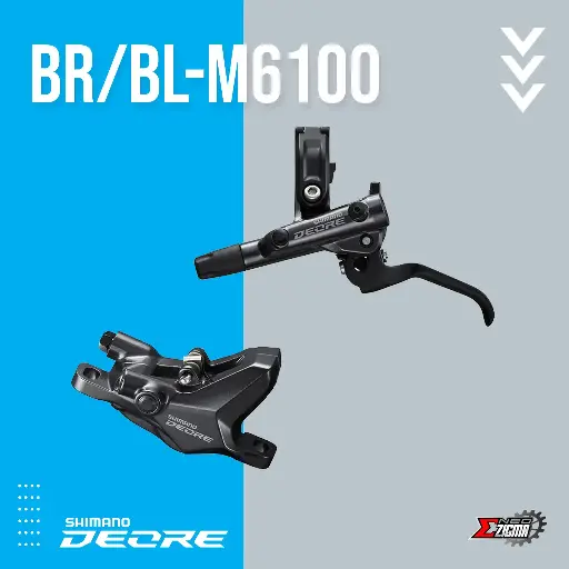 [DBSH063FE] Disc Brake Assembly MTB SHIMANO Deore BR/BL-M6100 J-Kit Hydraulic Front Ind. Pack EM61001JLFPRA100