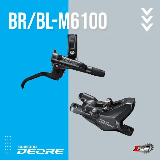 [DBSH063RE] Disc Brake Assembly MTB SHIMANO Deore BR/BL-M6100 J-Kit Hydraulic Rear Ind. Pack EM61001JRRXRA170