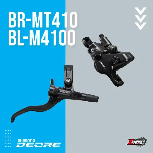 [DBSH064RE] Disc Brake Assembly MTB SHIMANO Deore BR/BL-MT410/M4100 J-Kit Hydraulic Rear Ind. Pack EMT4101JRRXRA170