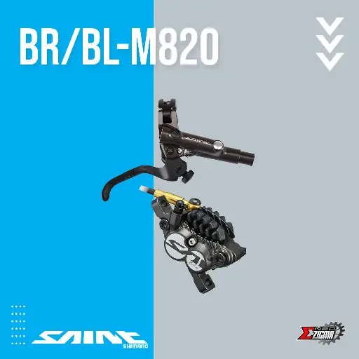[DBSH067RI] Disc Brake Assembly MTB SHIMANO Saint BR/BL-M820 4-Piston Metal Pad J-kit Hydraulic Rear Ind. Pack IM820BJRRXNA170