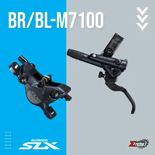 [DBSH043FI] Disc Brake Assembly MTB SHIMANO SLX BR/BL-M7100 J-kit Hydraulic Front Ind. Pack IM7100JLFPRA100