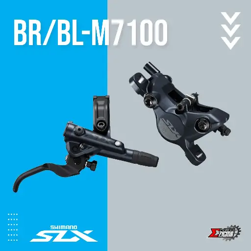 [DBSH043RI] Disc Brake Assembly MTB SHIMANO SLX BR/BL-M7100 J-kit Hydraulic Rear Ind. Pack IM7100JRRXRA170