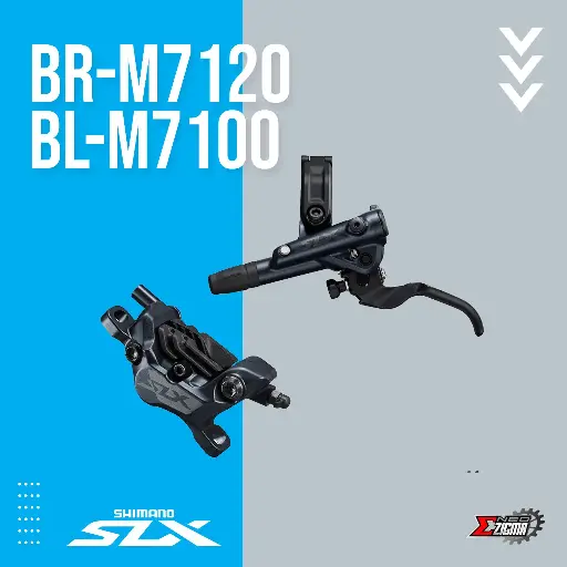 [DBSH074FI] Disc Brake Assembly MTB SHIMANO SLX BR-M7120/BL-M7100 4-Piston J-kit Hydraulic Resin Pad Front Ind. Pack IM7120JLFXSA100