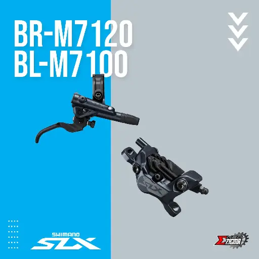 [DBSH074RI] Disc Brake Assembly MTB SHIMANO SLX BR-M7120/BL-M7100 4-Piston J-kit Hydraulic Resin Pad Rear Ind. Pack IM7120JRRXSA170