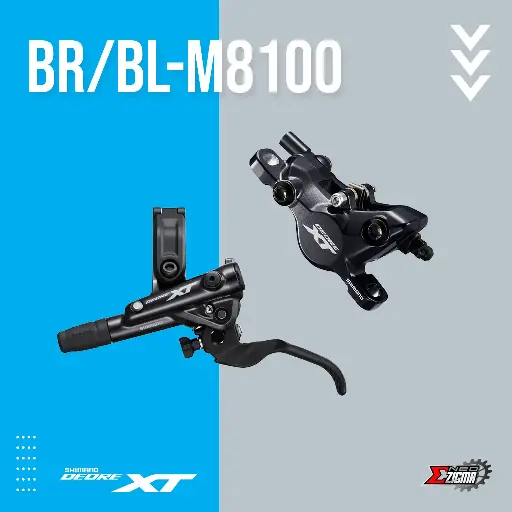 [DBSH049FI] Disc Brake Assembly MTB SHIMANO XT BR/BL-M8100 J-Kit Hydraulic Front Ind. Pack IM8100JLFPRA100