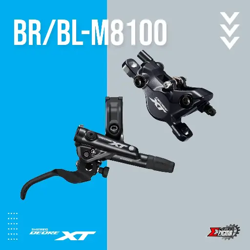 [DBSH049RI] Disc Brake Assembly MTB SHIMANO XT BR/BL-M8100 J-Kit Hydraulic Rear Ind. Pack IM8100JRRXRA170