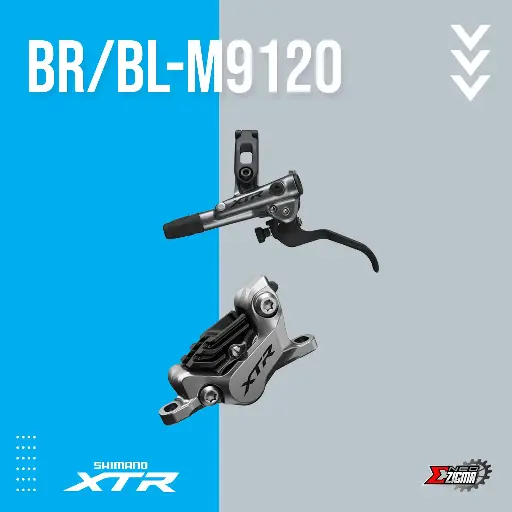 [DBSH028FI] Disc Brake Assembly MTB SHIMANO XTR BR/BL-M9120 4-Piston J-kit Hydraulic Resin Pad w/ Fin Front Ind. Pack IM9120JLFPSA100
