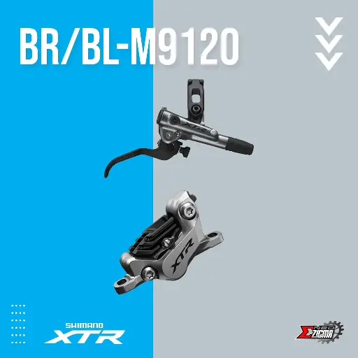 [DBSH028RI] Disc Brake Assembly MTB SHIMANO XTR BR/BL-M9120 4-Piston J-kit Hydraulic Resin Pad w/ Fin Rear Ind. Pack IM9120JRRXSA170
