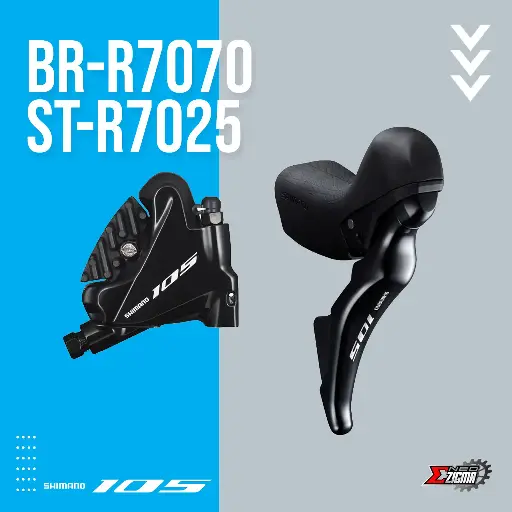 [DBSH029RI] Disc Brake Assembly Road SHIMANO 105 BR/ST-R7070/R7025 11-Spd For 140mm Rotor IR7025DRRDSC170A J-kit Hydraulic Rear Ind. Pack Short Reach