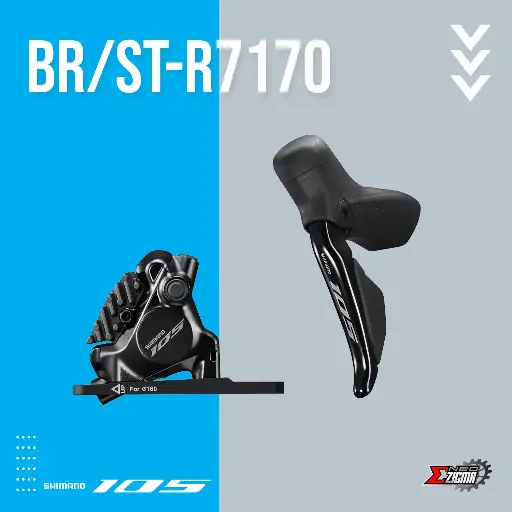 [DBSH066FI] Disc Brake Assembly Road SHIMANO 105 Di2 BR/ST-R7170 12-Spd For 160mm Rotor J-kit Front Ind. Pack IR7170DLF6SC100E