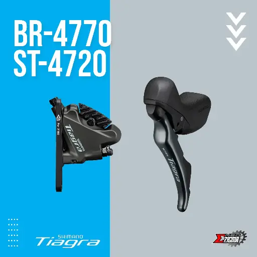 [DBSH080FI] Disc Brake Assembly Road SHIMANO Tiagra BR/ST-4770/4720 10-Spd 160mm Rotor J-kit Hydraulic w/ Fin Front Ind. Pack I4720DLF6SC100A