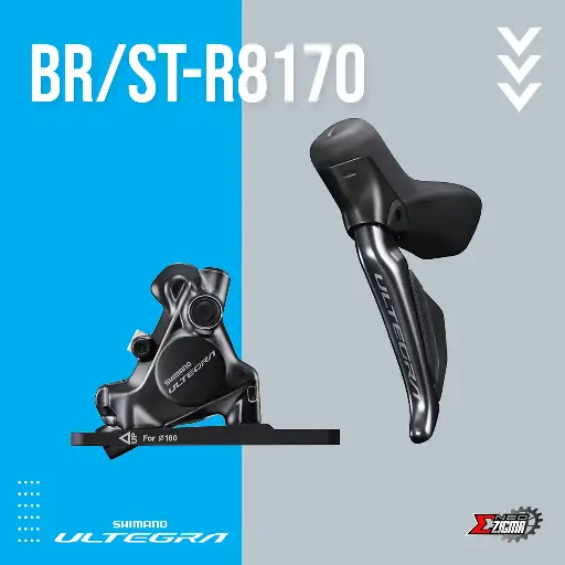 [DBSH082FI] Disc Brake Assembly Road SHIMANO Ultegra Di2 BR/ST-R8170 12-Spd for 160mm Rotor IR8170DLF6SC100E J-Kit Hydraulic Front Ind. Pack
