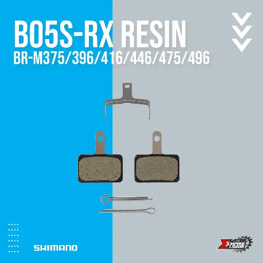 [DPSH123E] Disc Brake Pad MTB SHIMANO Others B05S-RX EBPB05SRXA Resin For BR-M375/396/416/446/475/496 Ind. Pack E-Bike Rated