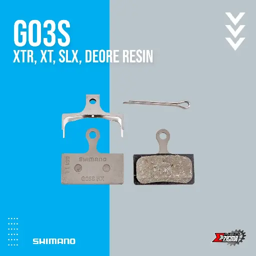 [DPSH124E] Disc Brake Pad MTB SHIMANO Others G03S EBPG05SRXA For XTR, XT, SLX, Deore Resin Ind. Pack