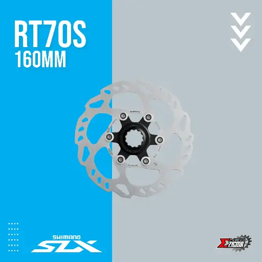 [DRSH155I] Disc Rotor MTB / ROAD SHIMANO SLX RT70S 160mm w/ Large Lock Ring Center Lock Ind. Pack ISMRT70SE