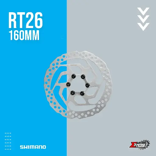 [DRSH120E] Disc Rotor MTB SHIMANO MTB-Others RT26 160mm 6-Bolts Ind. Pack ESMRT26S