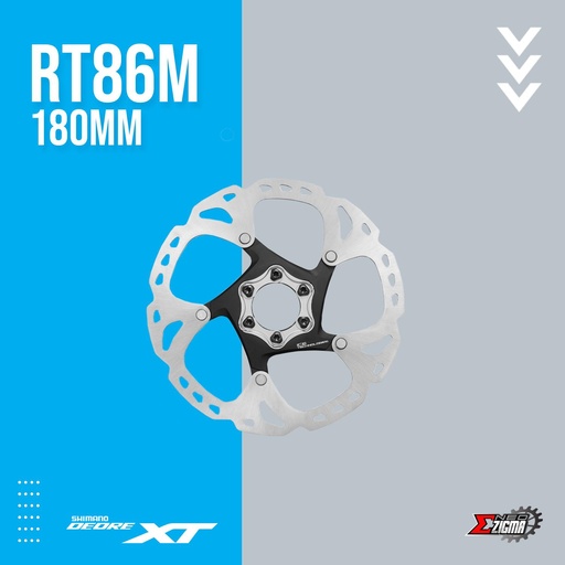 [DRSH133E] Disc Rotor MTB SHIMANO XT RT86M 180mm 6-Bolts Icetech Ind. Pack ESMRT86M2
