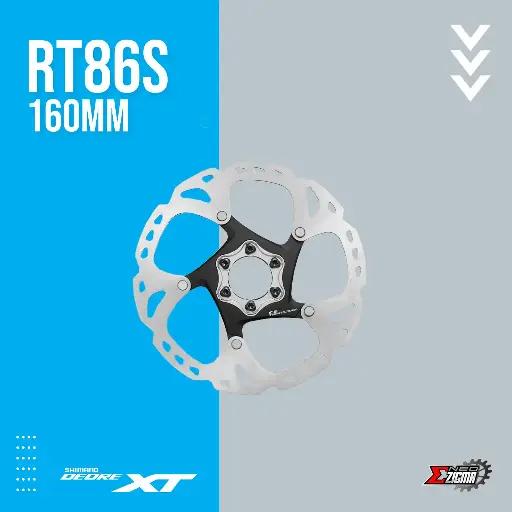 [DRSH128E] Disc Rotor MTB SHIMANO XT RT86S 160mm 6-Bolts Icetech Ind. Pack ESMRT86S2