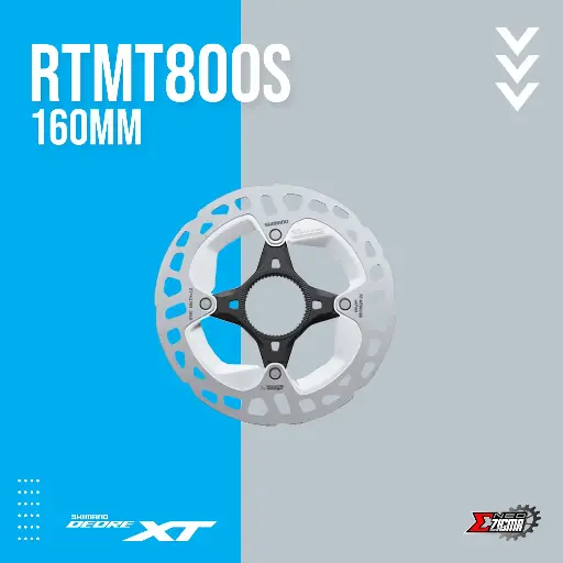 [DRSH152I] Disc Rotor MTB SHIMANO XT RTMT800S 160mm w/ Large Lock Ring Center Lock IceTech Freeza Radiator Fin Ind. Pack IRTMT800SE