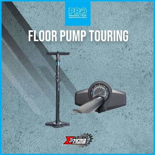 [PUMPPR103] Floor Pump PRO Touring Steel Barrel, Gauge PRPU0080