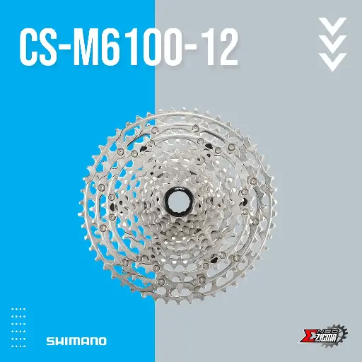 [FWSH222I] Cassette Sprocket MTB SHIMANO Deore CS-M6100 12-Spd 10-51T ICSM610012051 Micro Spline Ind. Pack