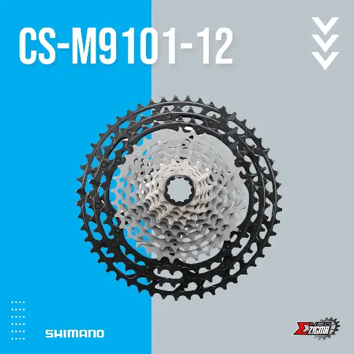 [FWSH243I] Cassette Sprocket MTB SHIMANO XTR  CS-M9101-12 12-Spd (Hyperglide+) 10-51T Micro Spline Ind. Pack ICSM9101051