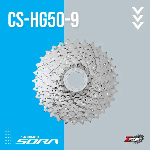 [FWSH105I] Cassette Sprocket Road SHIMANO Sora CS-HG50 9-Spd 11-30T ICSHG509130