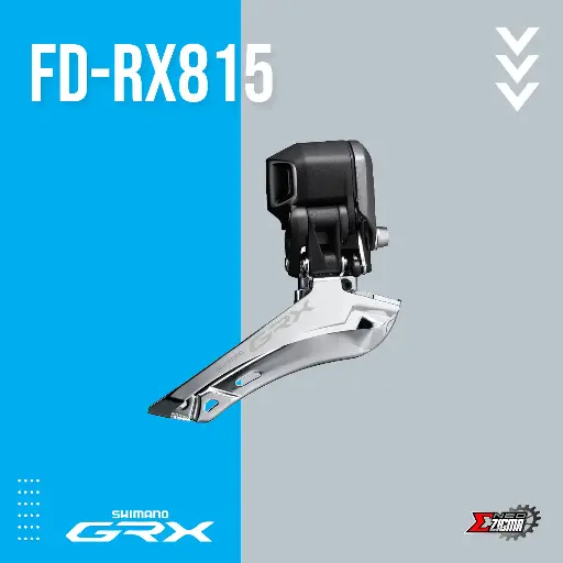 [FDSH244I] Front Derailleur Gravel SHIMANO GRX Di2 FD-RX815 11-Spd Down Swing Brazed-On Type 46-50T Ind. Pack IFDRX815F