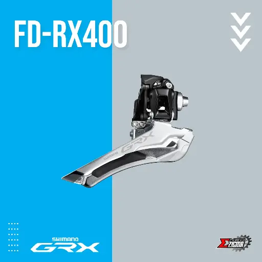 [FDSH235I] Front Derailleur Gravel SHIMANO GRX FD-RX400 10-Spd Down Swing Down Pull For 46T Ind. Pack IFDRX400F