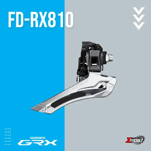 [FDSH234I] Front Derailleur Gravel SHIMANO GRX FD-RX810 11-Spd Down Swing Down Pull Brazed-On For 46-50T Ind. Pack IFDRX810F