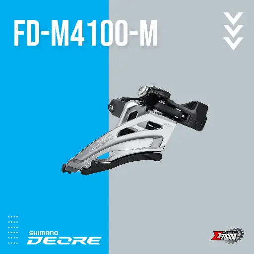 [FDSH253I] Front Derailleur MTB SHIMANO Deore FD-M4100-M 2x10-Spd Side Swing 34.9mm Ind. Pack IFDM4100MX4