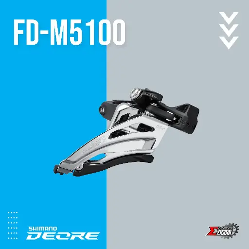[FDSH246I] Front Derailleur MTB SHIMANO Deore FD-M5100 2x11-Spd Mid Clamp, Front-Pull Ind. Pack IFDM5100MX4