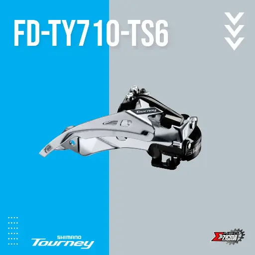 [FDSH150E] Front Derailleur MTB SHIMANO Tourney FD-TY710-TS6 7/8-Spd For 48T Ind. Pack EFDTY710TSX6