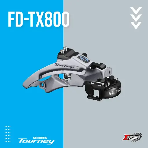 [FDSH127E] Front Derailleur MTB SHIMANO Tourney FD-TX800 31.8 w/ sleeve Top Swing Dual Pull For 42/48T Ind. Pack EFDTX800TSX6