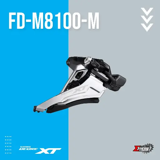 [FDSH233 SP] Front Derailleur MTB SHIMANO XT FD-M8100-M 2x12 Side Swing For 36-38T KFDM8100MM6