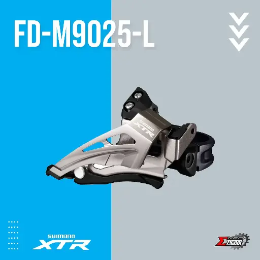 [FDSH159 SP] Front Derailleur MTB SHIMANO XTR FD-M9025-L 2X11 31.8 Low Clamp Top Swing Down Pull KFDM9025LDM6