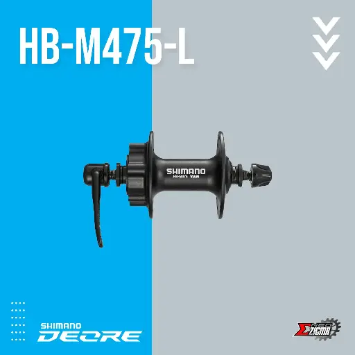 [HUSH094FE] Hub MTB SHIMANO Deore HB-M475-L 32H 6-Bolt DBR Front Ind. Pack EHBM475BL5