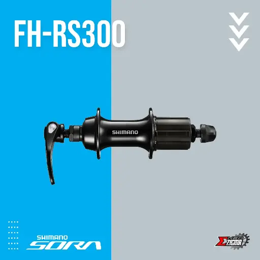 [HUSH093RE] Hub Road SHIMANO Sora FH-RS300 8/9/10-Spd 32H Rear Ind. Pack EFHRS300BYBL