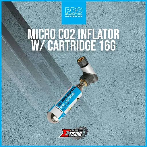 [CO2PR101] Micro Co2 Inflator PRO w/ Cartridge 16g Threaded PR320775