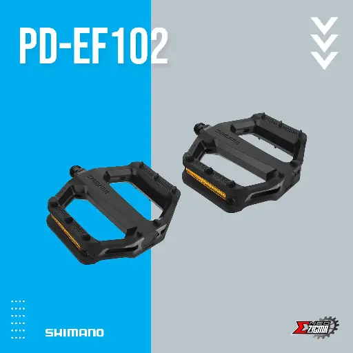 [PDSH149E] Pedal MTB SHIMANO MTB-Others PD-EF102 Flat EPDEF102RL w/ Reflector Ind. Pack