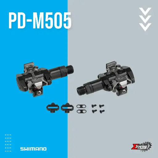 [PDSH124E] Pedal MTB SHIMANO MTB-Others PD-M505 w/ Cleats Ind. Pack EPDM505L