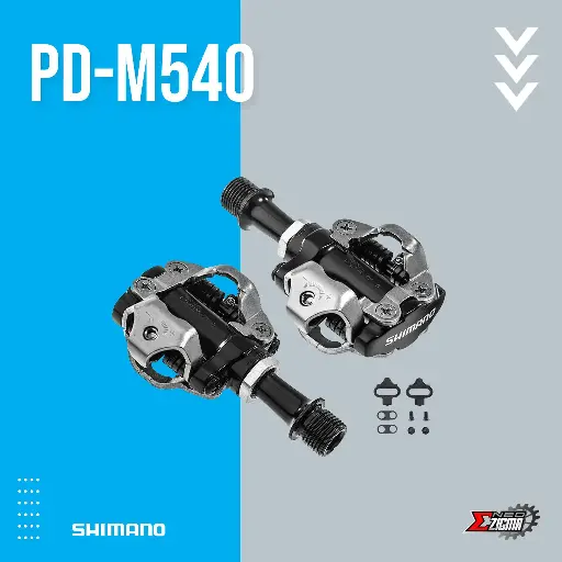 [PDSH104BKE] Pedal MTB SHIMANO MTB-Others PD-M540 SPD Dual Sided XC w/ Cleats Ind. Pack EPDM540L