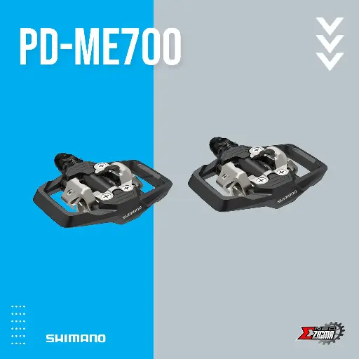 [PDSH147E] Pedal MTB SHIMANO MTB-Others PD-ME700 Flat EPDME700 SPD Dual Sided w/ Cleats Ind. Pack