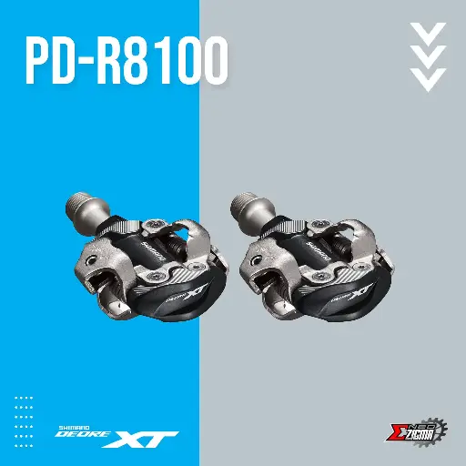 [PDSH138E] Pedal MTB SHIMANO XT PD-M8100 EPDM8100 SPD Dual Sided XC w/ Cleats Ind. Pack